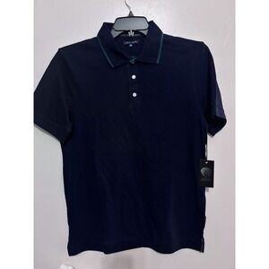 NWT Vince Camuto Men's Navy Blue Short Sleeve Polo Shirt Size SMALL